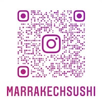 marrakesh sushi qr code on a purple background